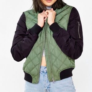 UO Silence & Noise quilted bomber jacket